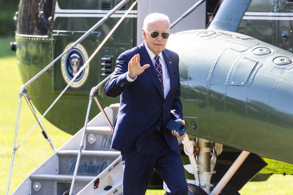 El presidente estadounidense Joe Biden regresa a la Casa Blanca desde Rehoboth, Delaware, en Washington, DC, EE.UU., 12 de agosto de 2024. // EFE.