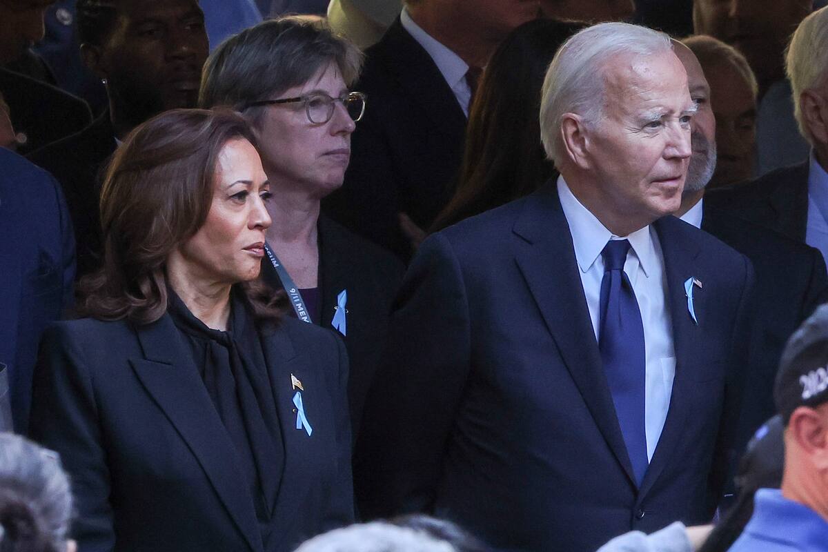 Fotografía de archivo del presidente de Estados Unidos, Joe Biden, y la vicepresidenta, Kamala Harris. EFE/Sarah Yenesel.
