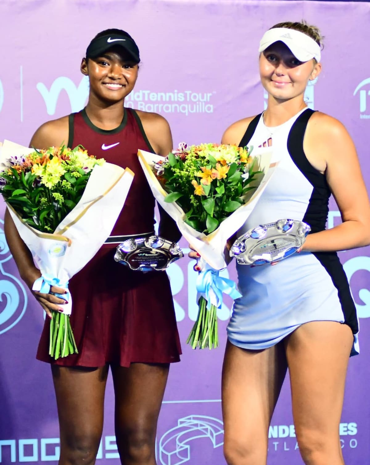Las estadounidenses Jordyn Hazelitt y Olivia Traynor, disputaron la final en sencillos del Mundial Juvenil de Tenis J300 Copa Barranquilla 2026, con título para la segunda.//Cortesía Mundial Juvenil de Tenis.