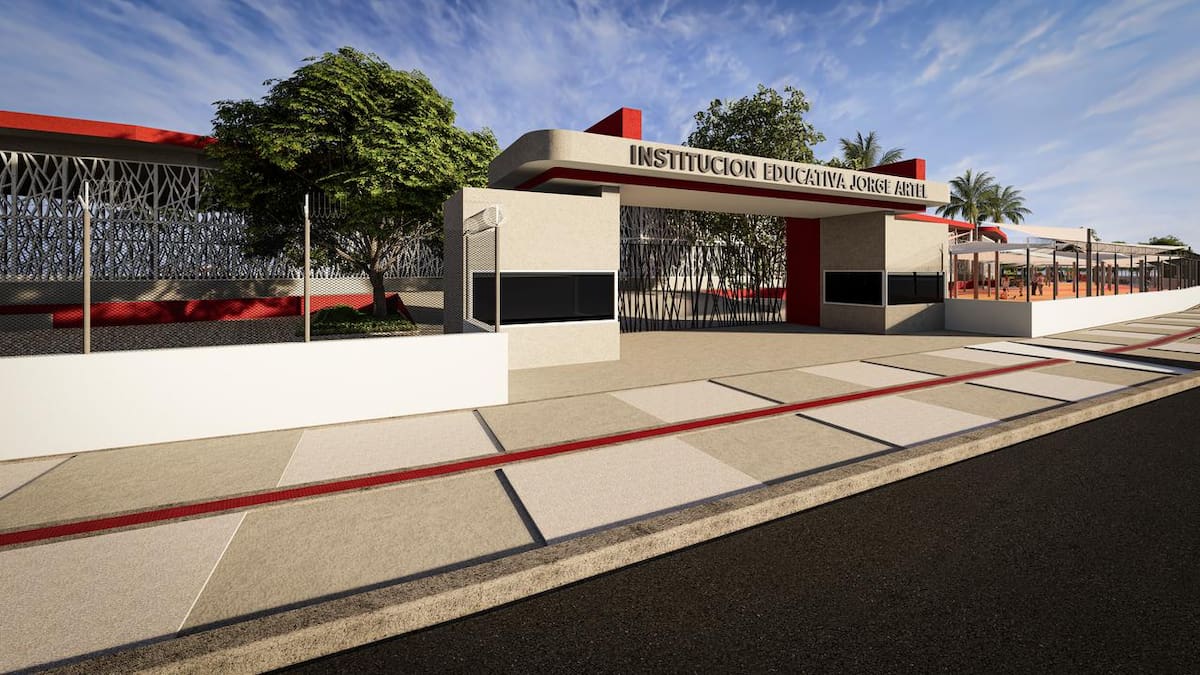 Así quedaría el colegio Jorge Artel, por las obras de mejoramiento. // Cortesía.
