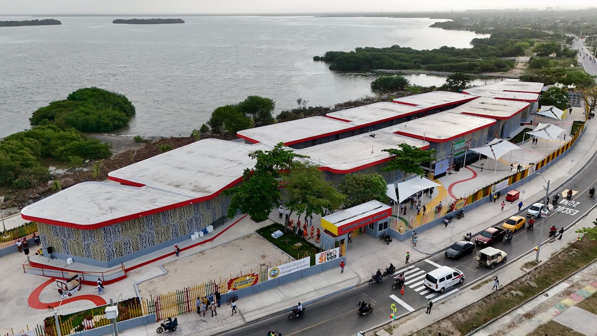 Así luce el reinaugurado colegio Jorge Artel. // Foto: cortesía - Alcaldía de Cartagena
