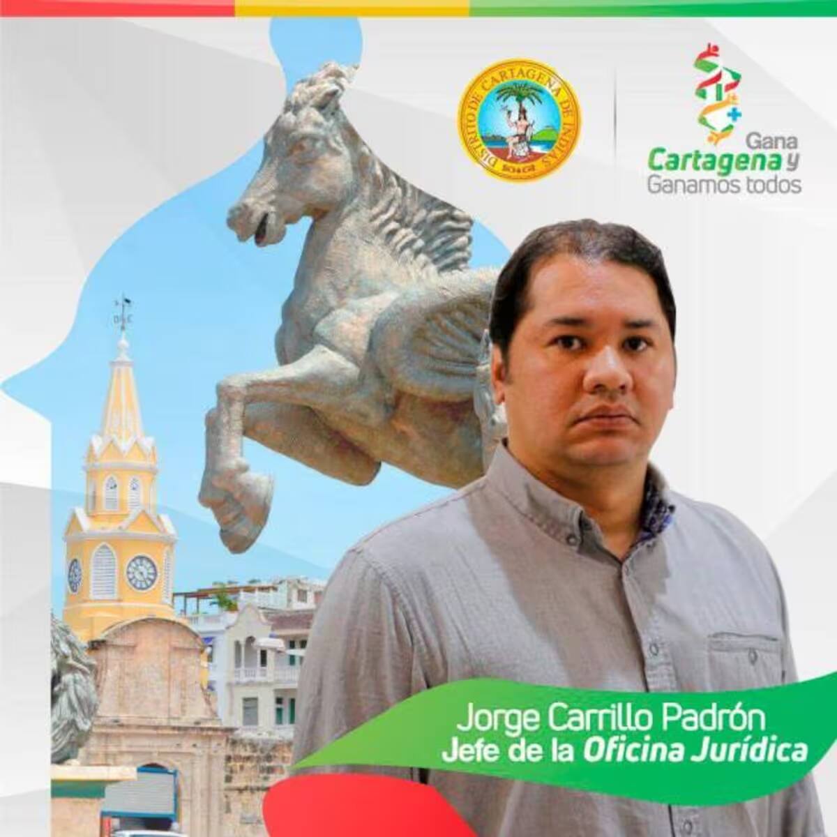 Jorge Carrillo Padrón, exjefe de la Oficina Jurídica de la Alcaldía de Cartagena.