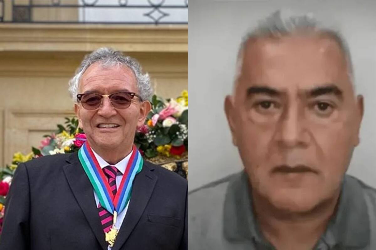 Jorge Lemus, director de la Uiaf, junto a Diego Marín, alias 'Papá Pitufo'. // Foto: Colprensa - Cortesía.