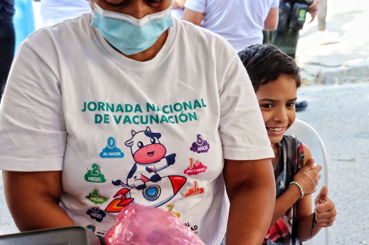 La Secretaría de Salud del Atlántico reportó que más de 15.000 niños y adolescentes acudieron a la Primera Jornada Nacional de Vacunación.//Cortesía.