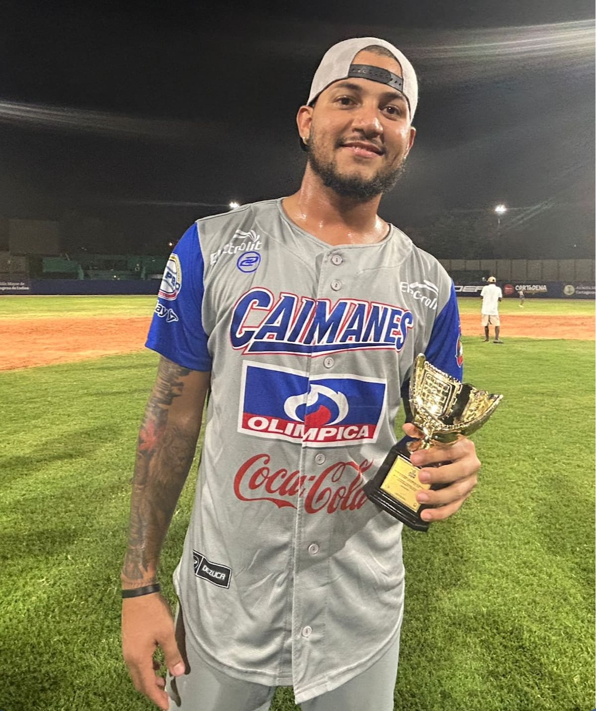 José Salvador, fue el MVP de la serie regular del béisbol profesional colombiano.//Cortesía Caimanes.