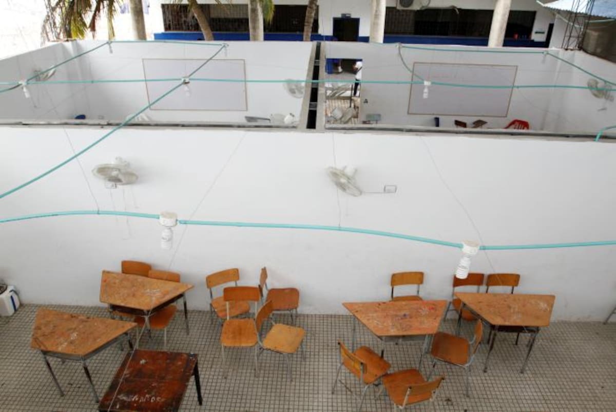 Los salones improvisados en José de la Vega se instalaron en zonas comunes de la institución que se recuperarán una vez terminen las adecuaciones. Archivo