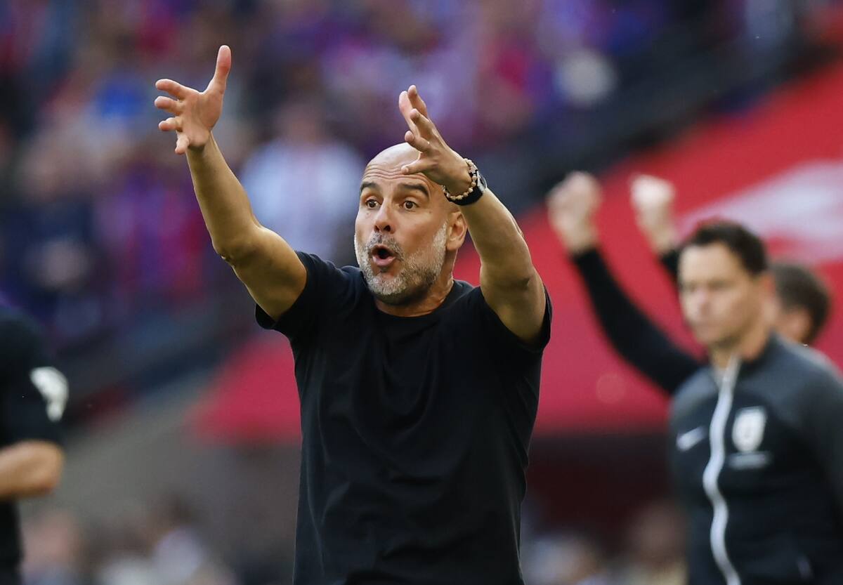 Josep Guardiola, entrenador del Manchester City. //EFE