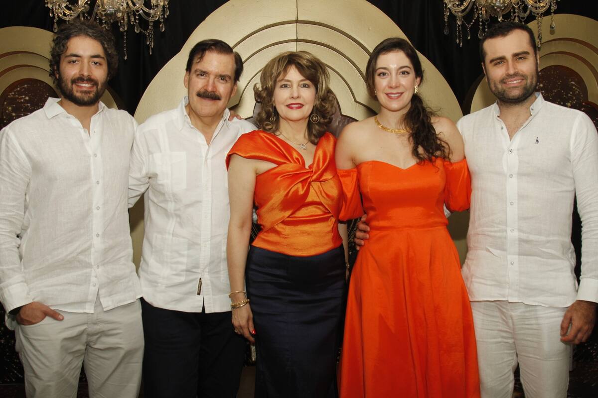 Juan Carlos Saldarriaga, Carlos Saldarriaga, Sara Pérez, Carolina Saldarriaga y Sebastián Ochoa