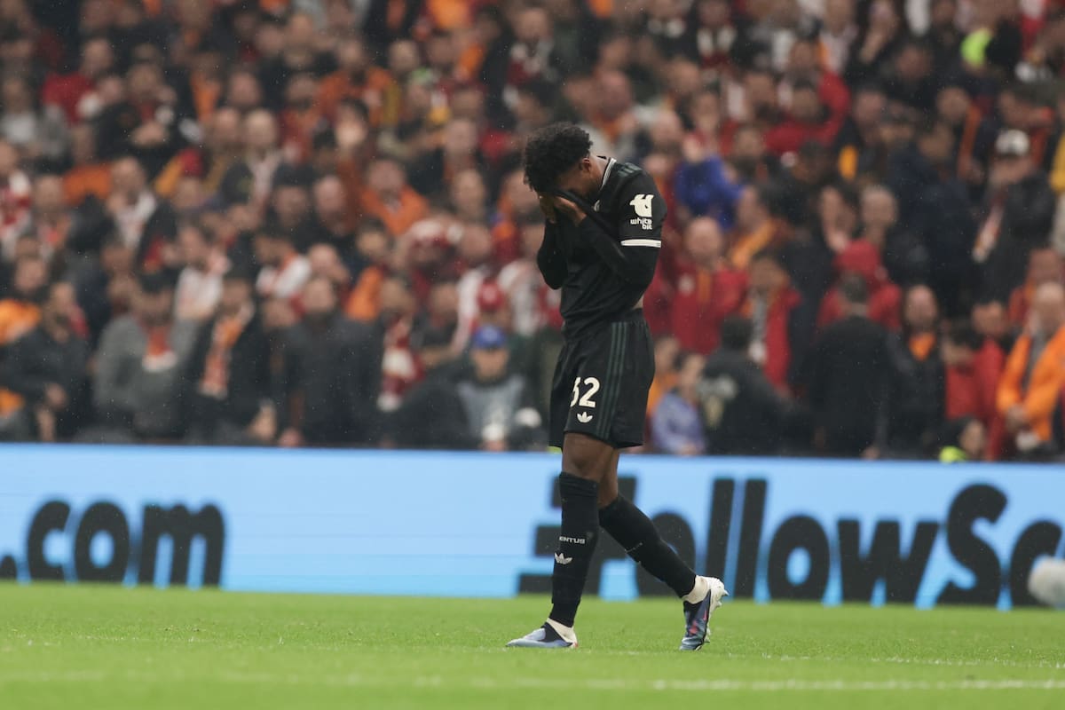 Juan David Cabal fue expulsado en el partido entre Galatasaray y Juventus por la Champions League. //Foto, EFE: ERDEM SAHIN