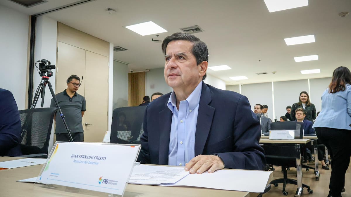 Juan Fernando Cristo presentó su renuncia al Ministerio del Interior. Foto: Tomada de X