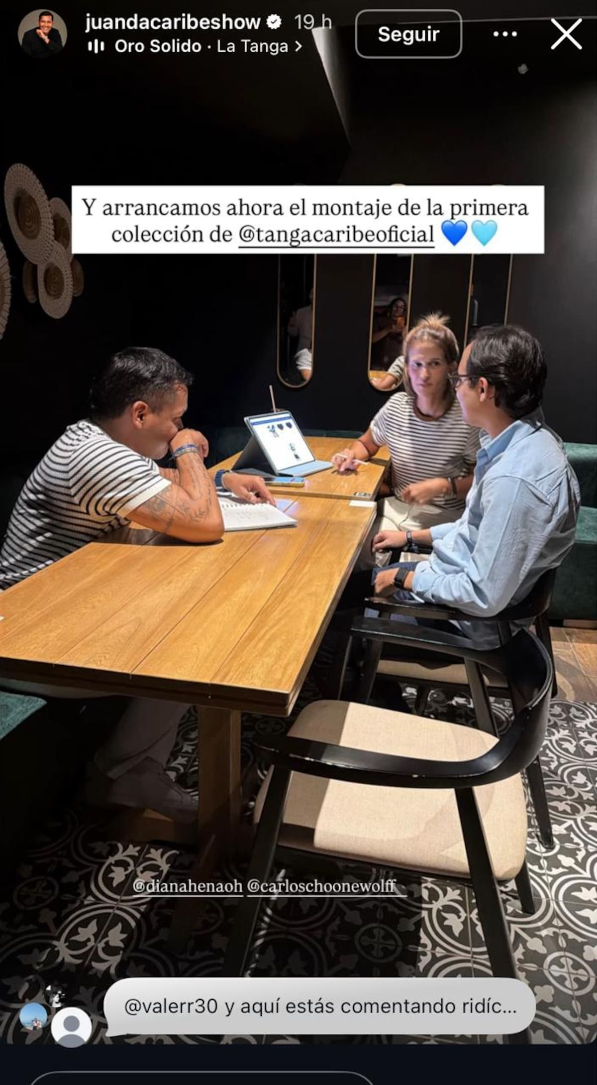 Juanda Caribe debuta como empresario de ropa interior. //Foto captura de pantalla.