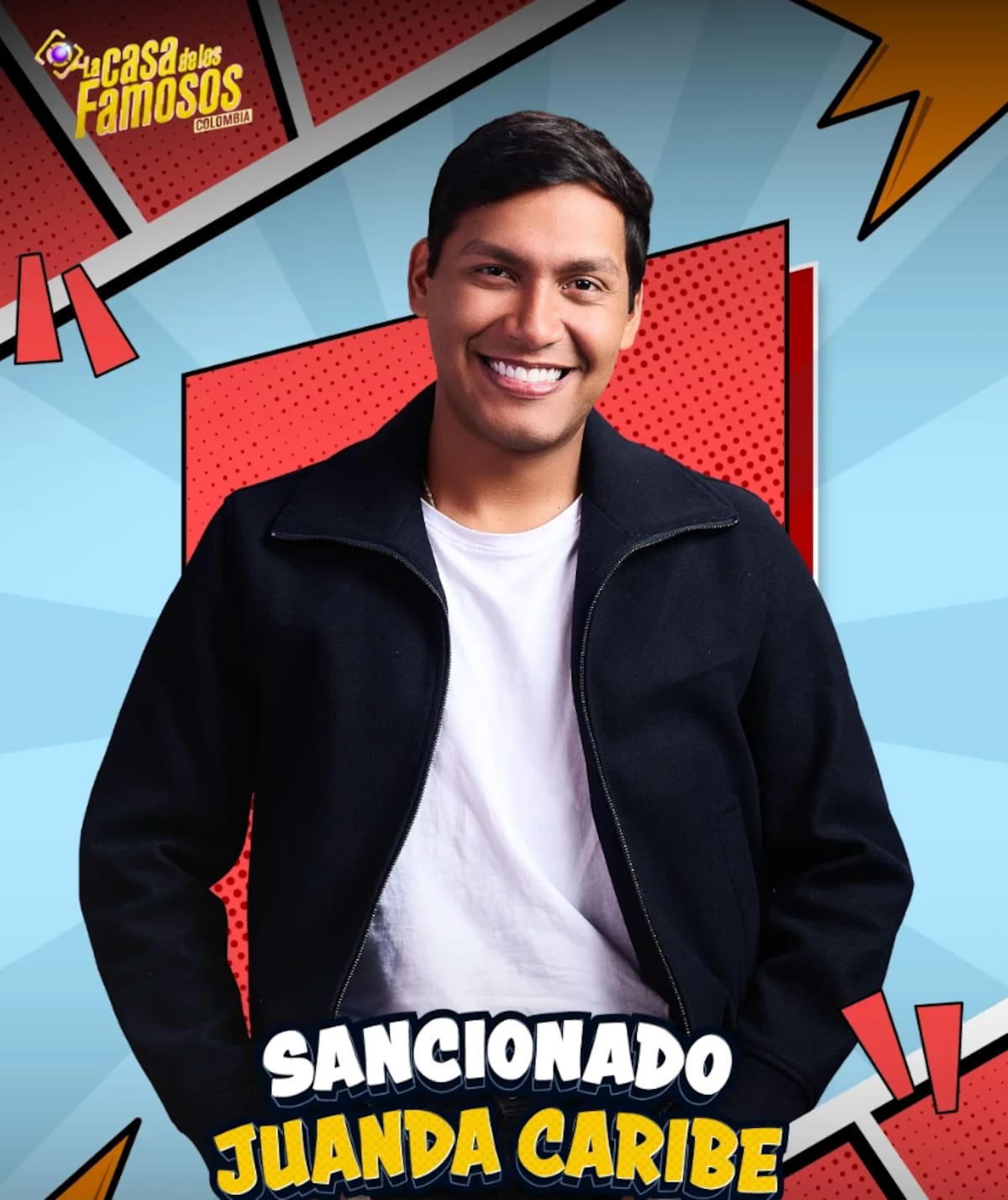 Juanda Caribe fue sancionado en La casa de los famosos. //Foto: IG @lacasadelosfamosos1.