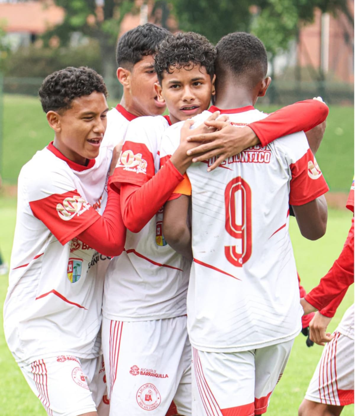 Jugadores de la Selección Atlántico celebran la clasificación a la final del Campeonato Nacional Sub-13 de Fútbol.//Cortesía Liga de Futbol del Atlantico.