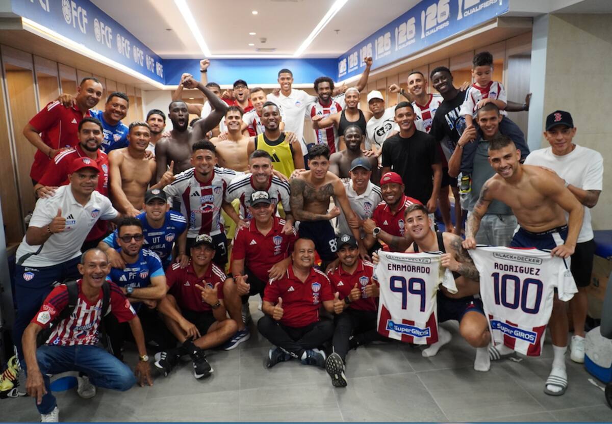 Junior de Barranquilla se alista para el primer partido del cuadrangular semifinal del Torneo Clausura de la Liga BetPlay ante Independiente Medellin este miércoles en el estadio Roberto Meléndez.//Cortesía.