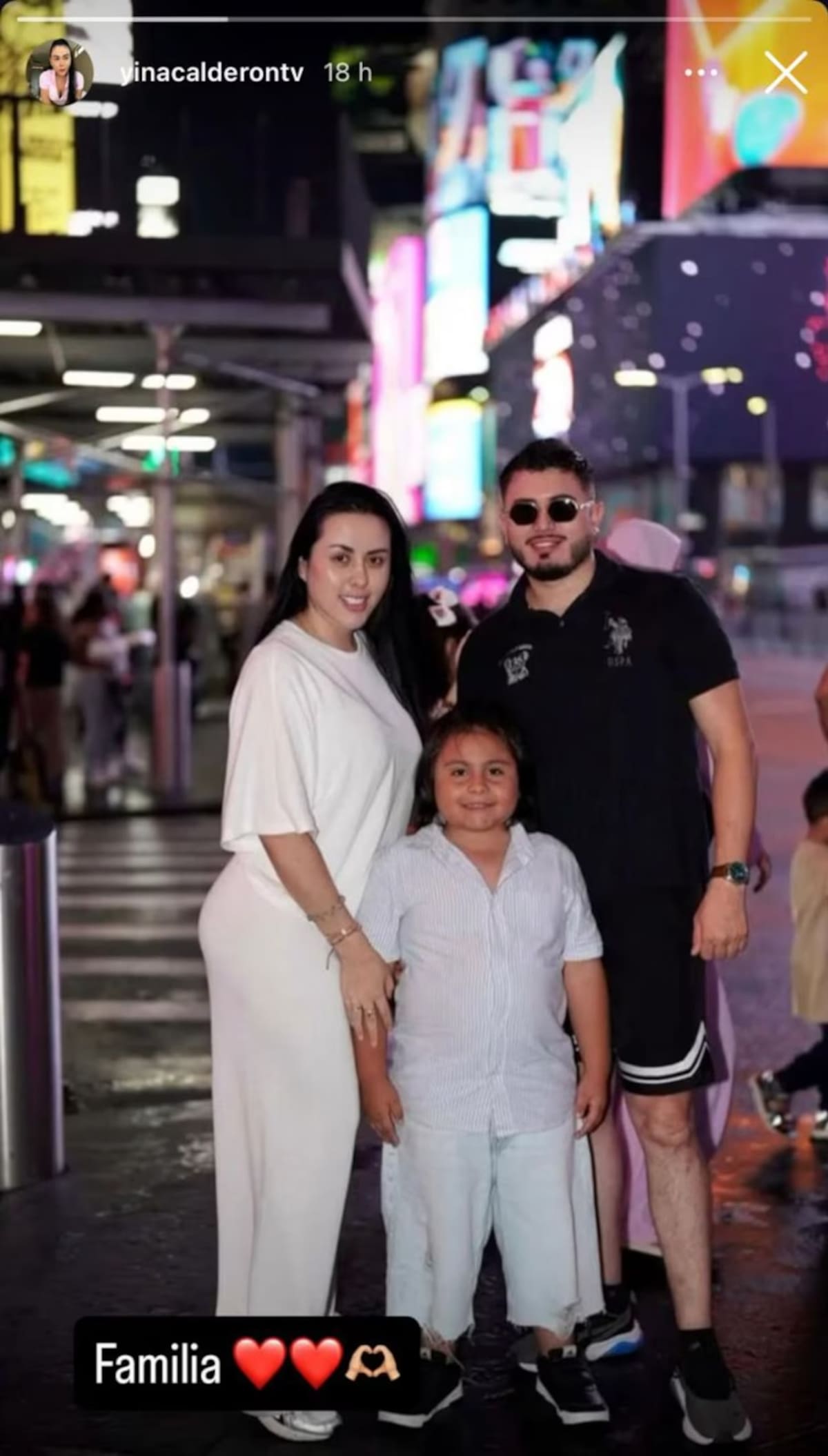 Yina subió una foto de Juliana Calderón junto a quien parecería ser su pareja y padre de su hijo. //Foto: IG @julianacalderon12.