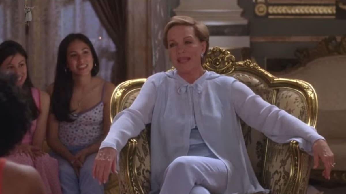 Julie Andrews, la actriz de El diario de la princesa. // Captura de video