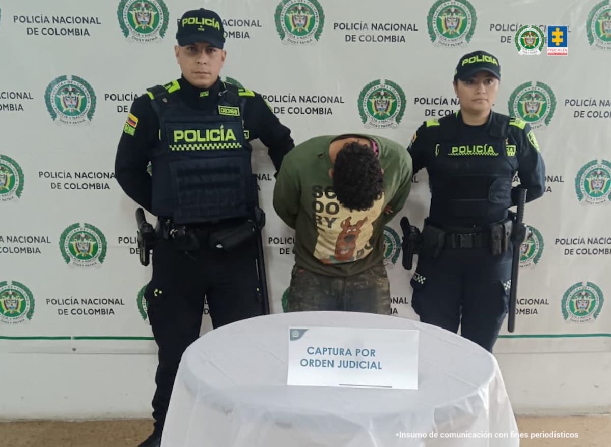 El procesado, Julio César Lerma Elles, fue capturado en cumplimiento de una orden judicial en Mosquera (Cundinamarca). //FOTO FISCALÍA GENERAL DE LA NACIÓN.
