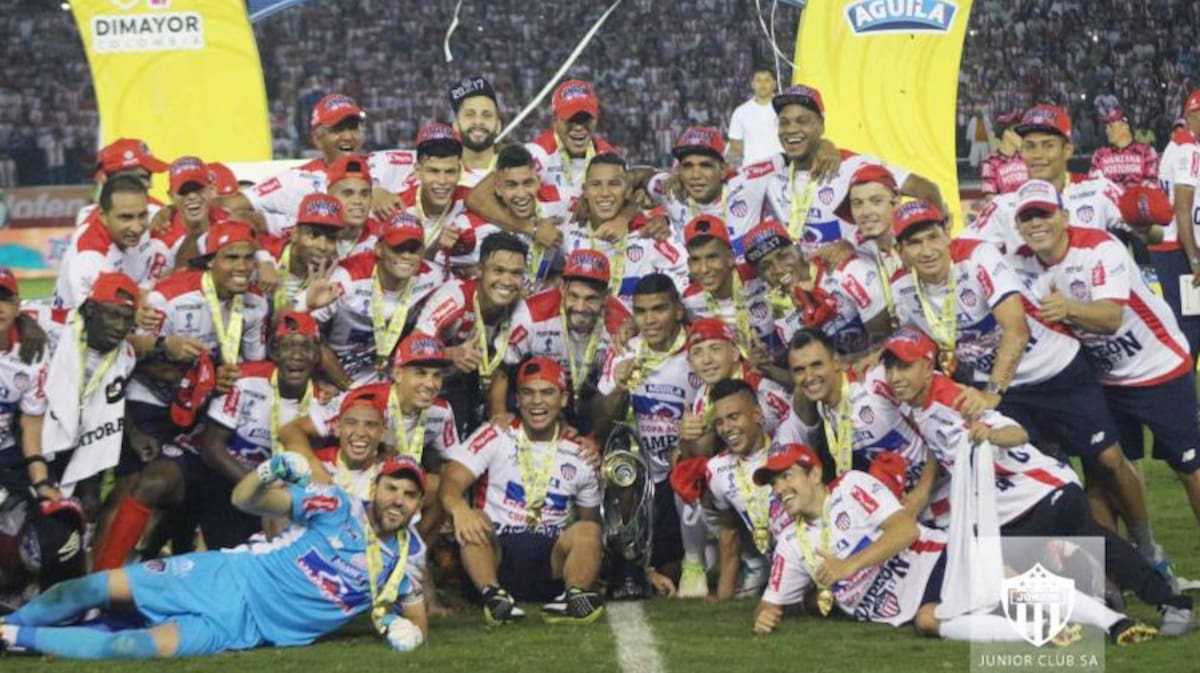 Equipo Junior campeón del año 2018 frente al Independiente Medellín en el estadio Atanasio Girardot.//Cortesía @JuniorClubSA.