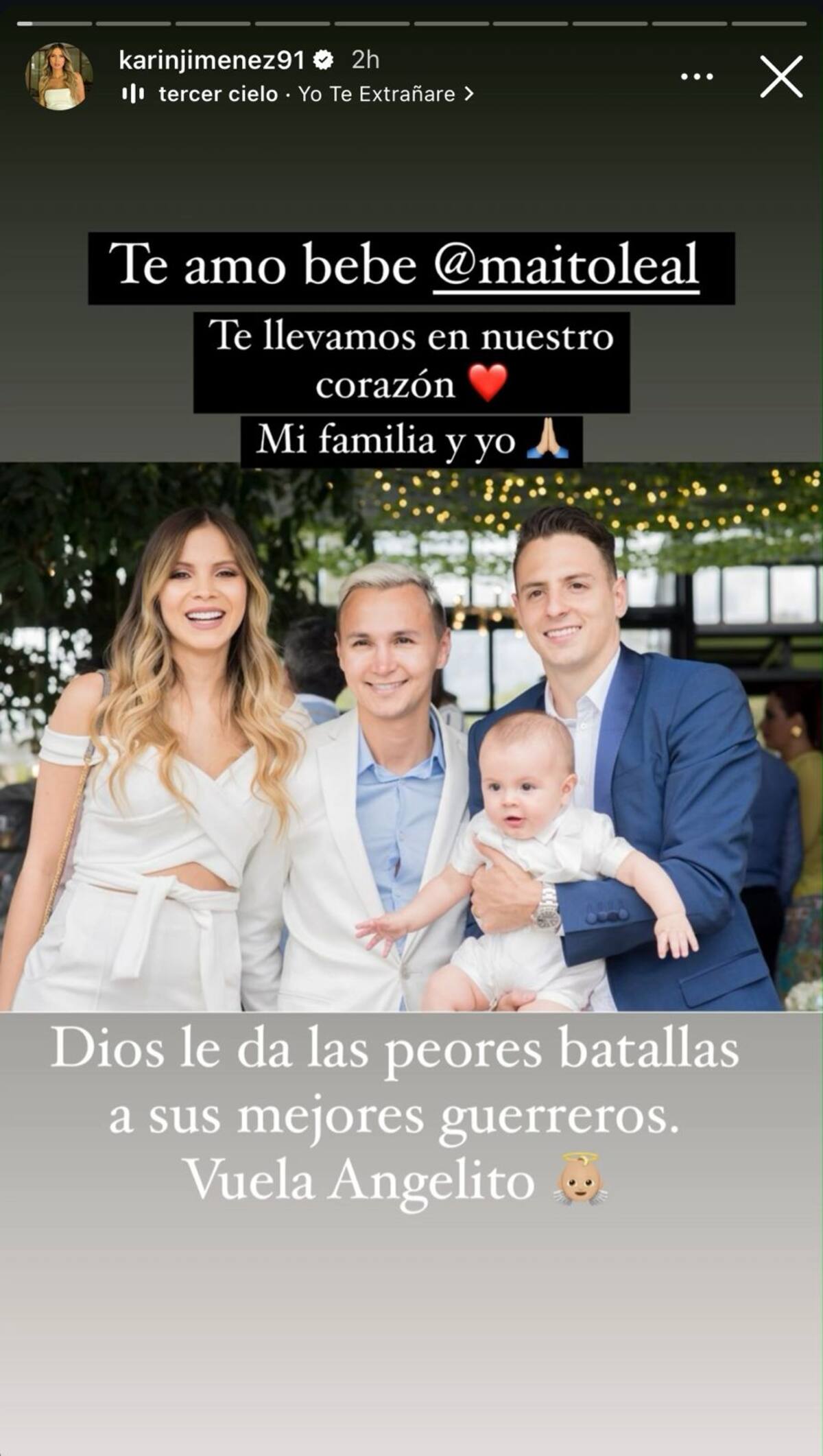 La esposa de Santiago Arias habló tras el video filtrado de Mauricio Leal antes de morir. //Foto: Instagram.