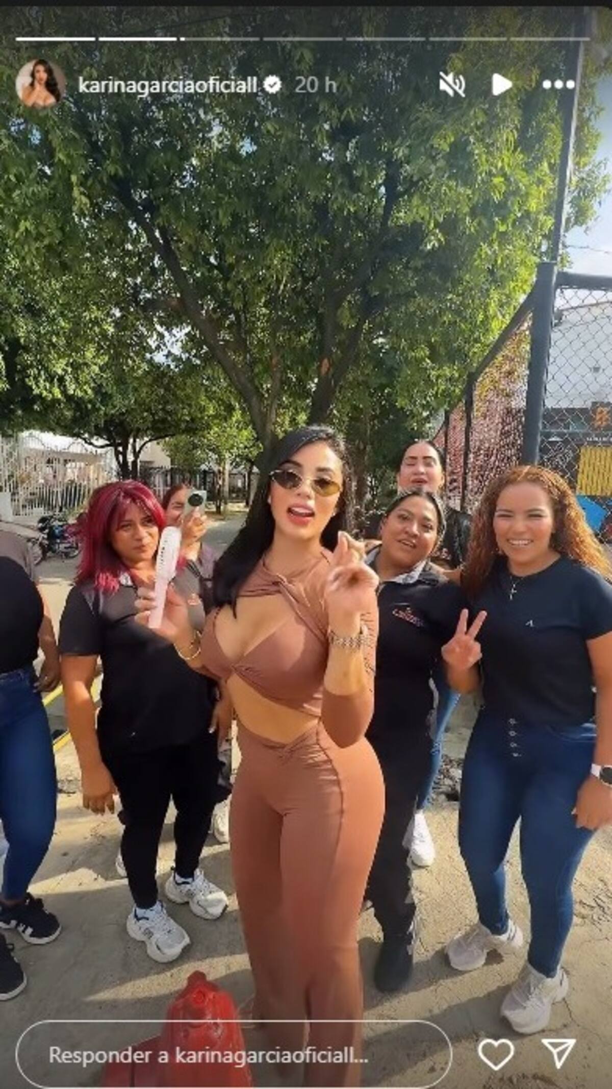 Karina García durante su visita a Cartagena. //Foto: tomada de Instagram.