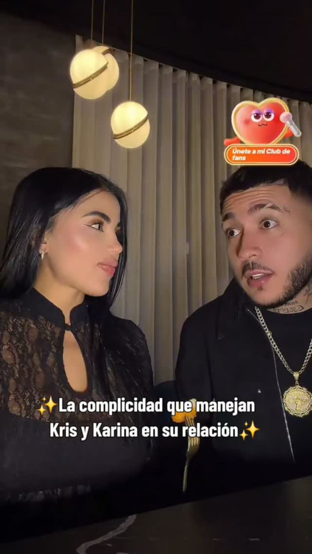 La empresaria conversó con su pareja sobre los ‘cachos’ y recordó, entre risas, una canción de Silvestre Dangond.// Foto tomada de IG: @teamlaslindas
