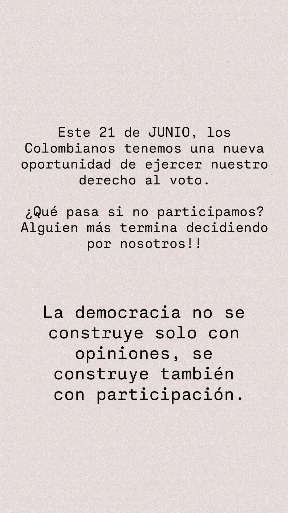 Mensaje de Karol G para las elecciones. //Foto: IG @karolg.