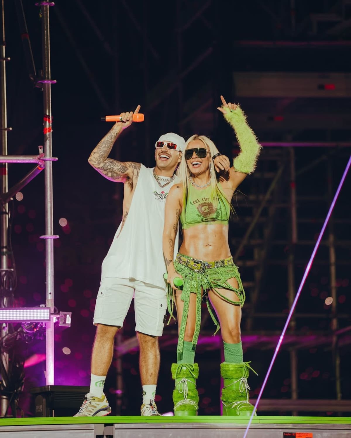 Karol G se presentó en el concierto de Feid en el Estadio Atanasio Girardot el pasado 8 de diciembre. //Foto: tomada de Internet.