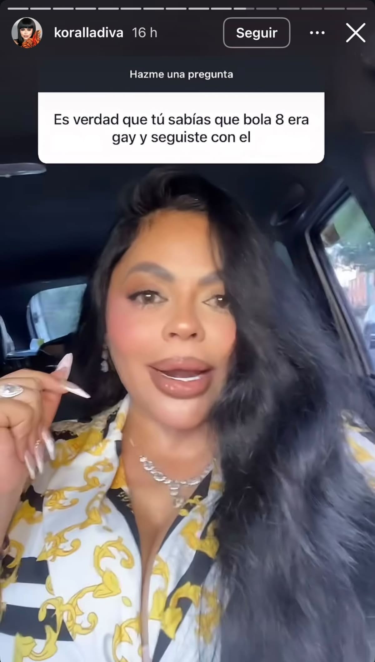 La cantante cuestionó los señalamientos sobre su vida privada tras las publicaciones del actor en redes sociales.//Foto tomada de IG: @karolladiva