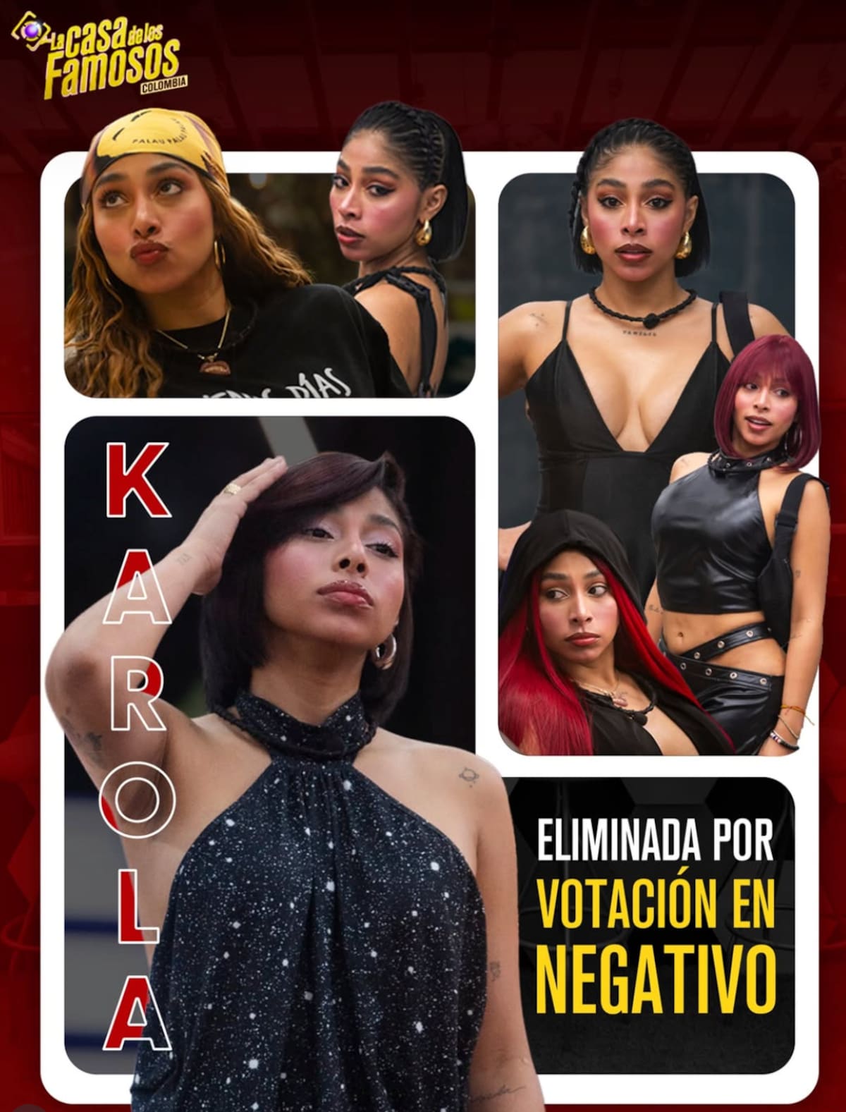 Karola fue la eliminada de La casa de los famosos por votación en negativo. //Foto: IG @lacasadelosfamosos1.
