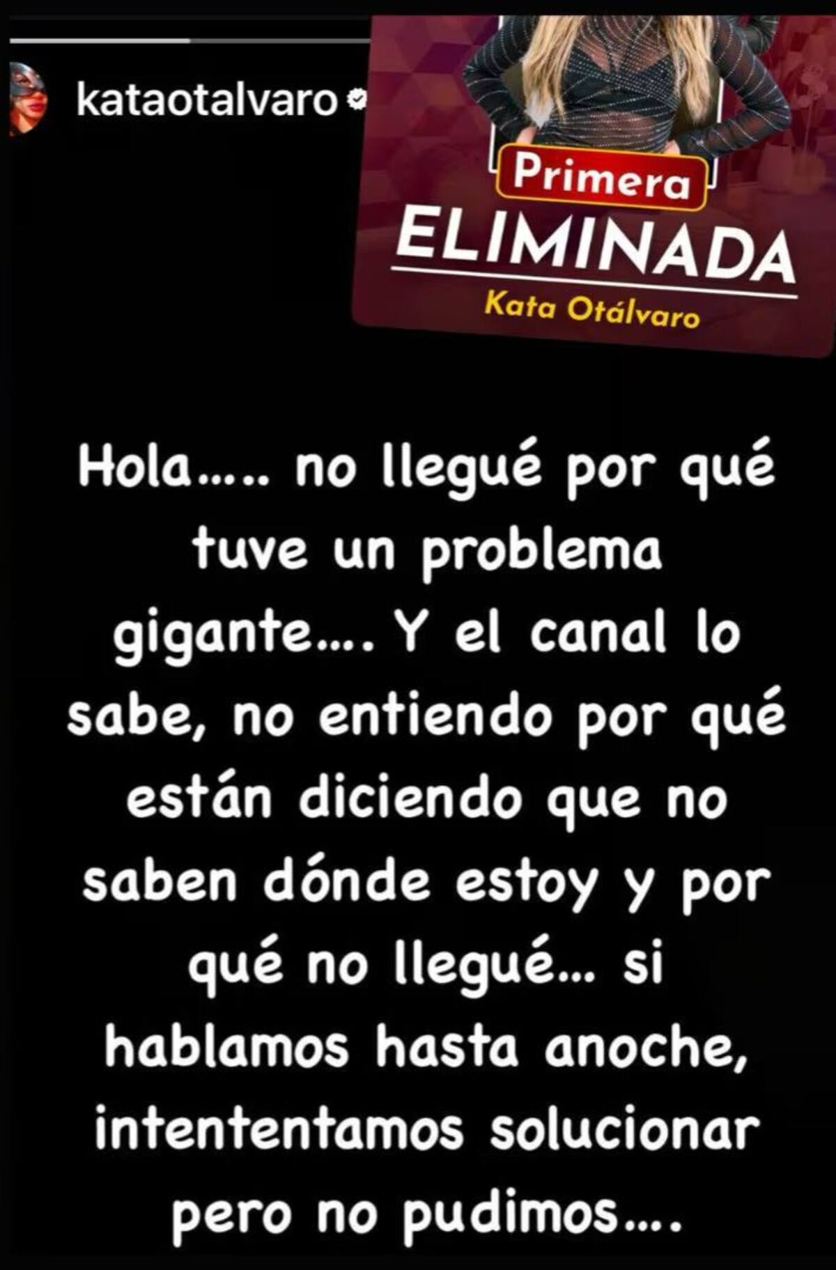 Katalina Otálvaro aseguró que el programa estaba al tanto de cuál era su situación y el porqué de su ausencia. //Foto: tomada de redes sociales.