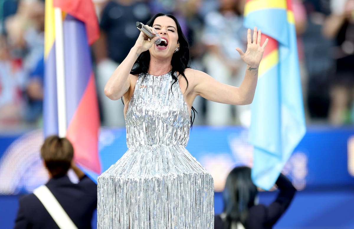 Katy Perry actúa durante el espectáculo previo al partido de la fase de grupos de la Copa Mundial de la FIFA 2026. //Foto: EFE.