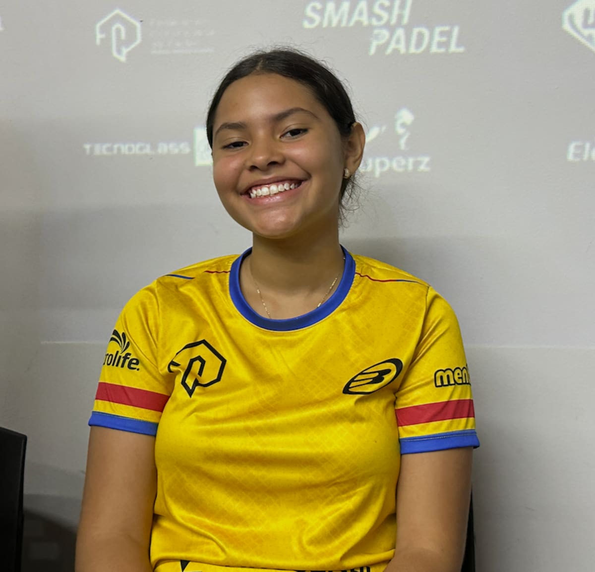 Kendal Rojano, de Barranquilla, representa a Colombia en los cuartos de final del America Padel Cup frente a Argentina.//El Universal.