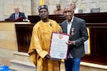 Kid Pambelé recibió la Orden de la Democracia Simón Bolívar-Gran Cruz Caballero