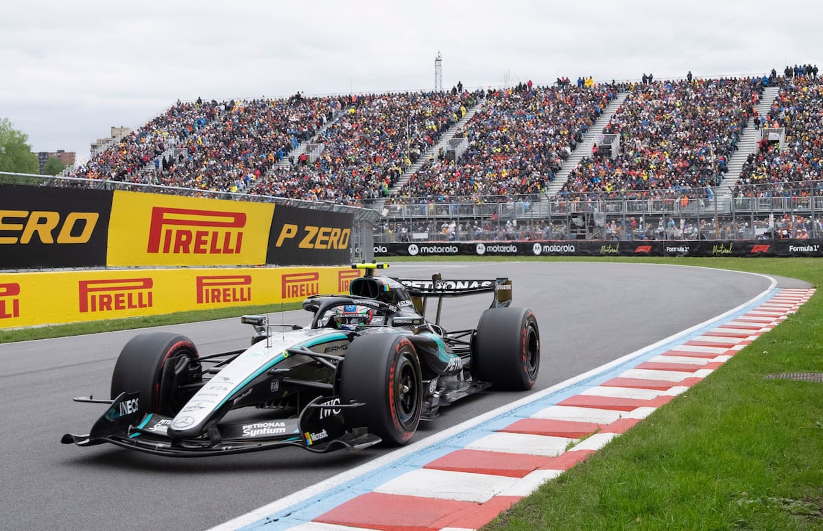 El piloto italiano de Mercedes, Kimi Antonelli, viene de quedarse con el Gran Premio de Canadá. //Foto, AP: Christinne Muschi/The Canadian Press