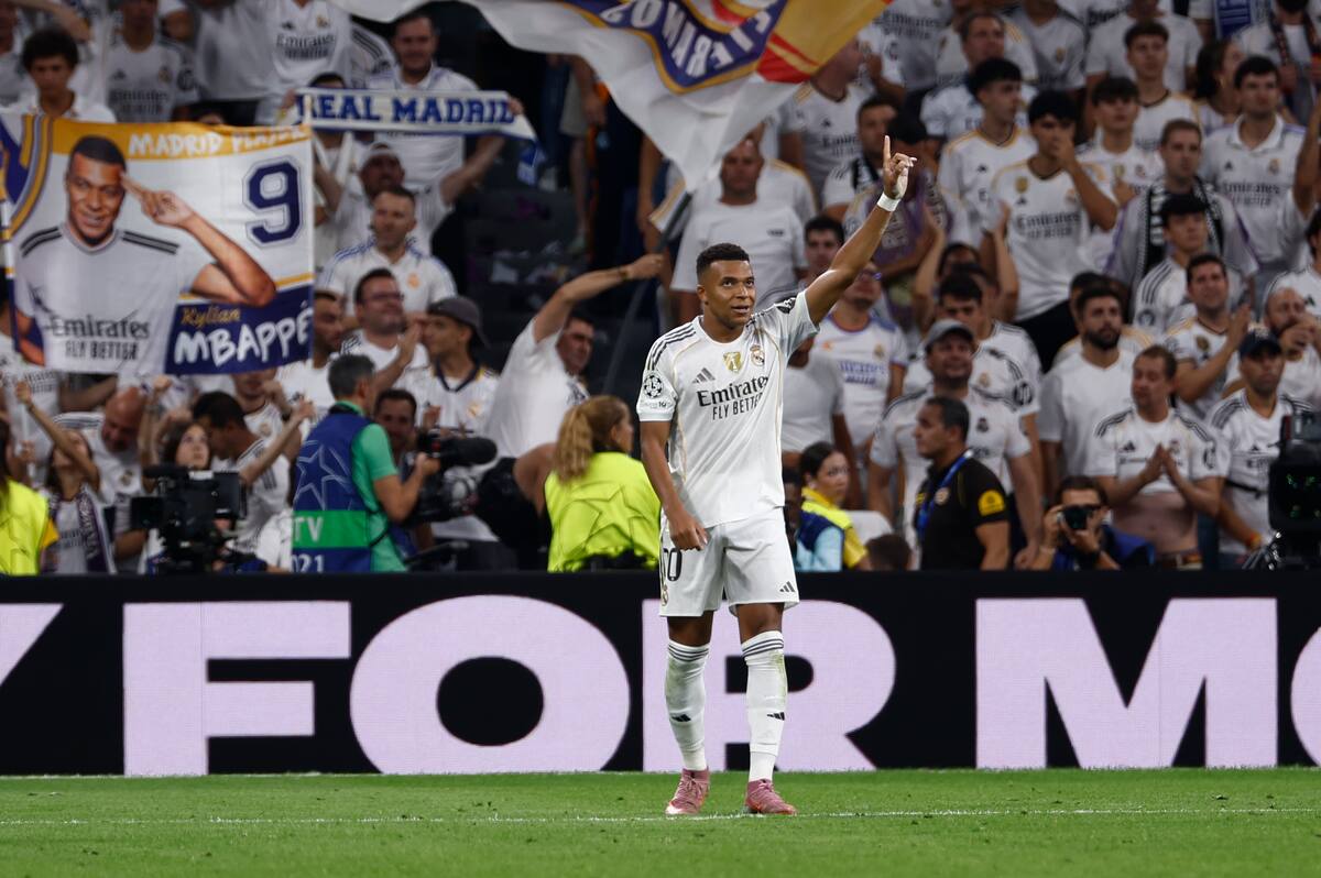 Kylian Mbappé es el goleador de la presente temporada para Real Madrid. //Foto, EFE: Daniel González