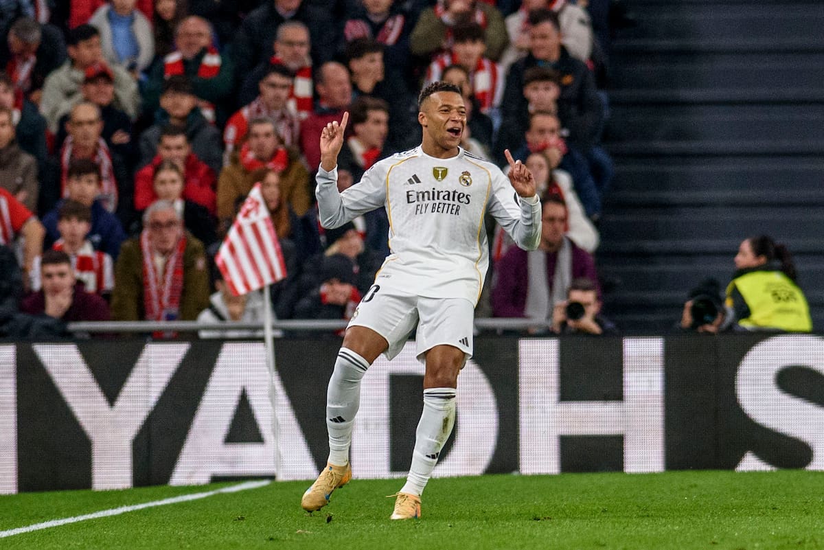 Kylian Mbappé, la gran figura de Real Madrid ante Athletic Club. //Foto, EFE: Javier Zorrilla