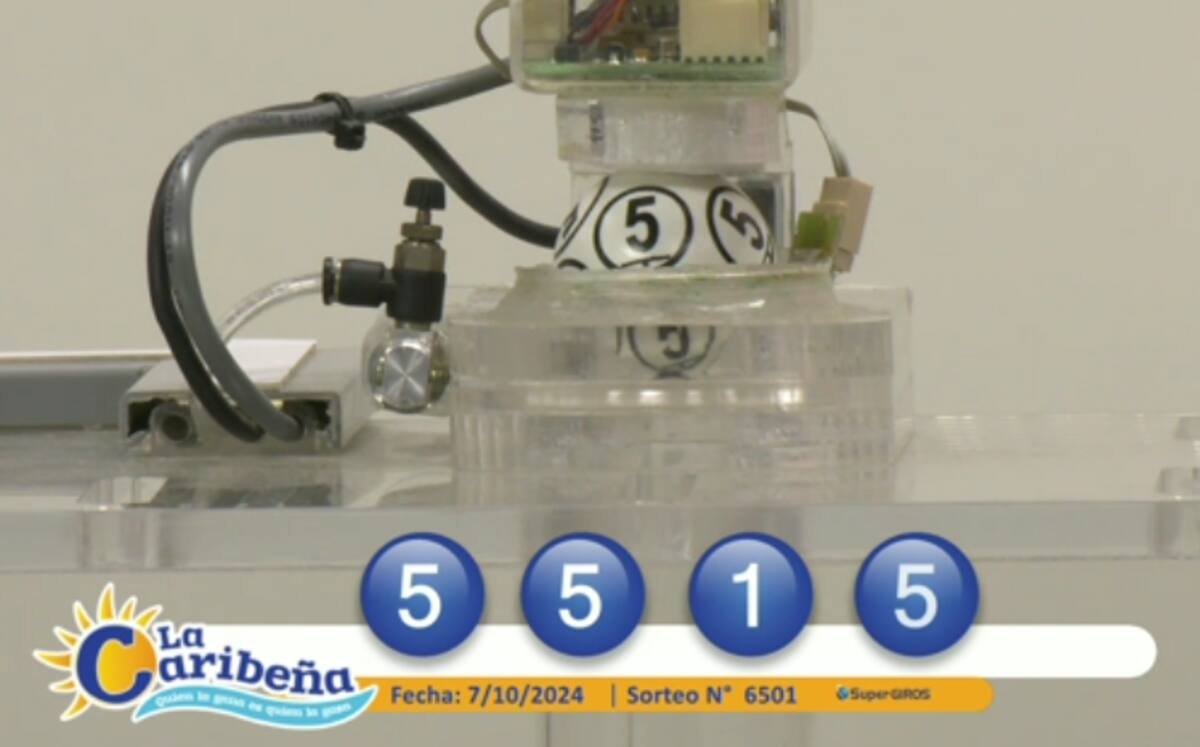Resultado del sorteo La Caribeña Día 7 de octubre de 2024.