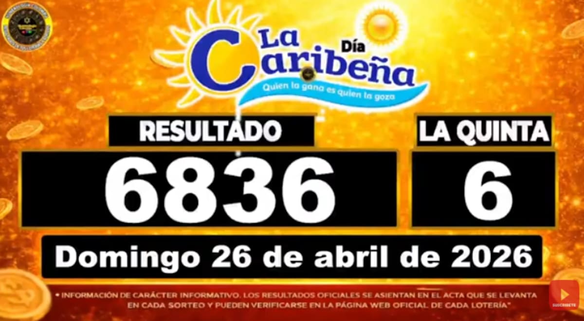 La Caribeña Día del 26 de abril de 2026. // Foto: captura de pantalla