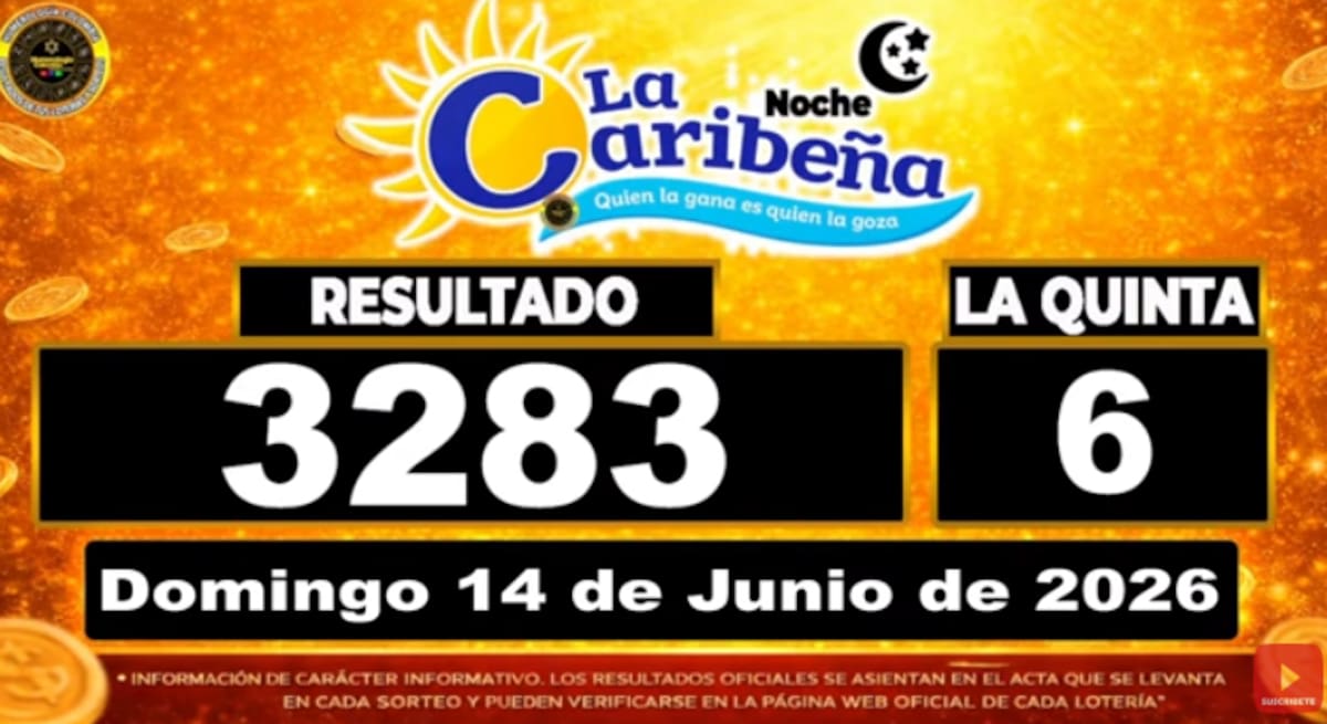 La Caribeña Noche del 14 de junio de 2026. // Foto: captura de pantalla
