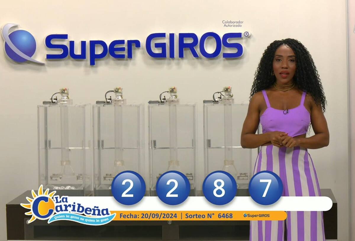 Resultado del sorteo La Caribeña Noche del 20 de septiembre de 2024.