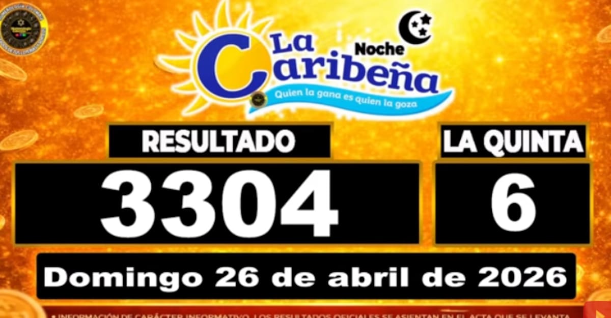 La Caribeña Noche del 26 de abril de 2026. // Foto: captura de pantalla