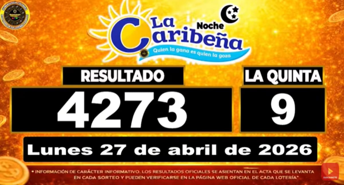 La Caribeña Noche del 27 de abril de 2026. // Foto: captura de pantalla