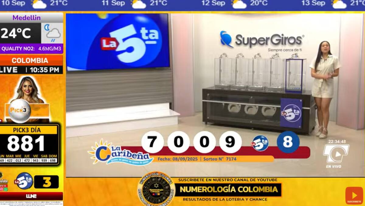 La Caribeña Noche del 8 de septiembre de 2025. // Foto: captura de pantalla