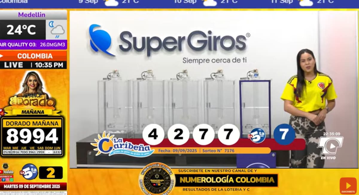 La Caribeña Noche del 9 de septiembre de 2025. // Foto: captura de pantalla