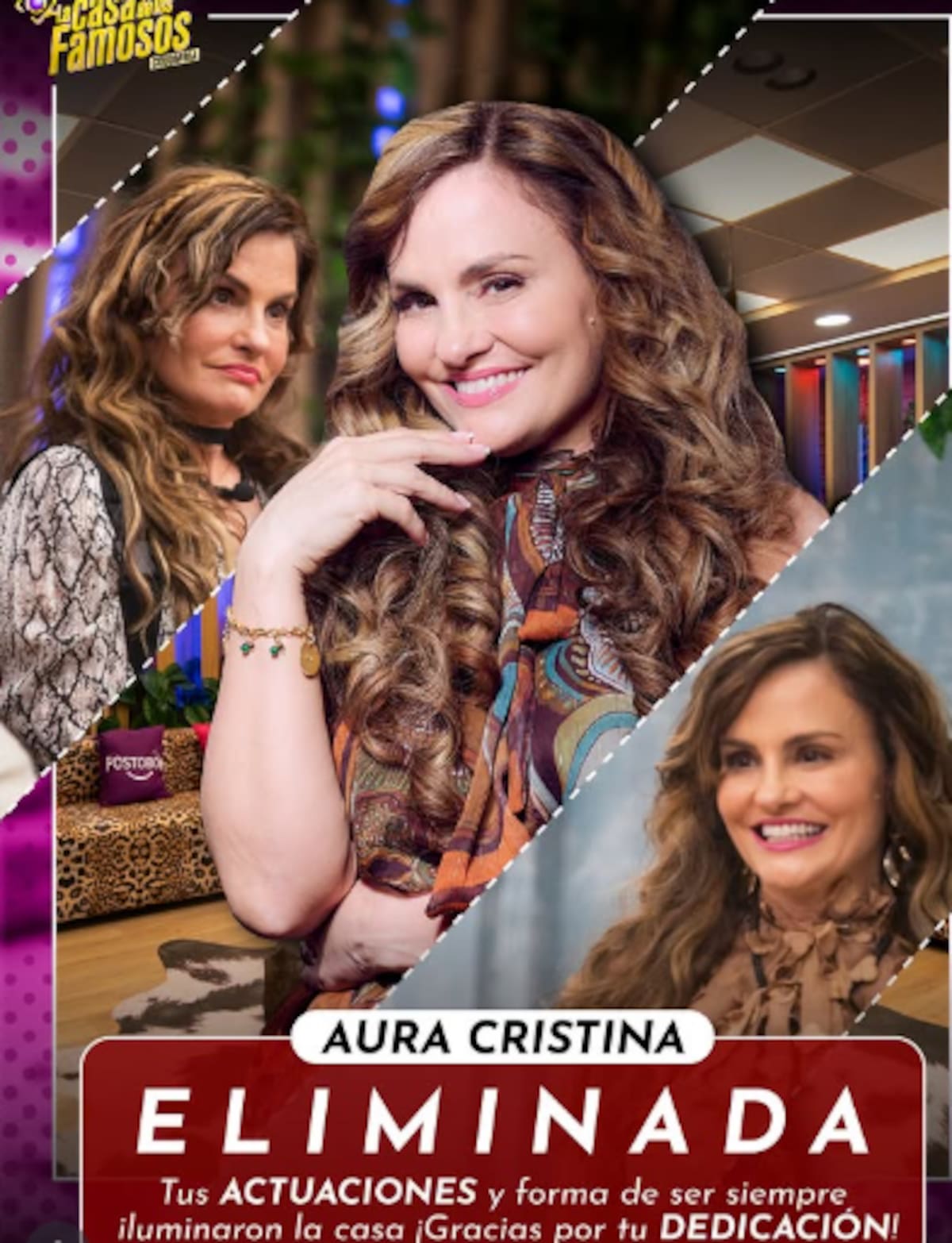 Aura Cristina Geithner se despidió de La casa de los famosos 3. //Foto: IG @lacasadelosfamosos1.