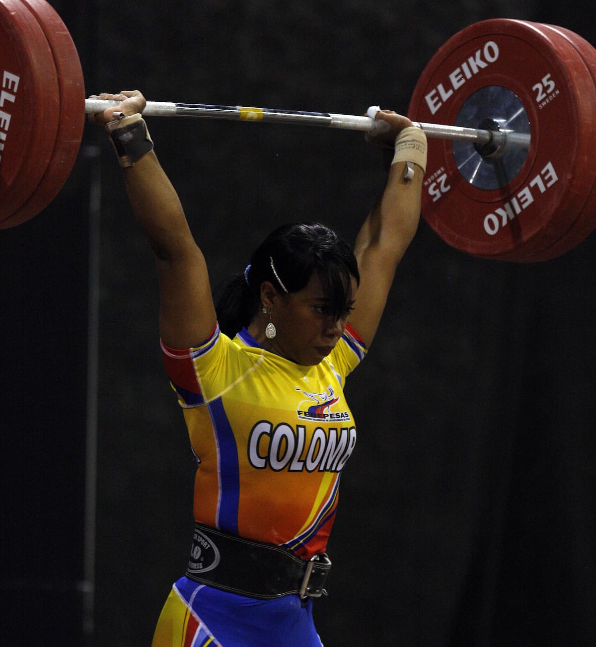 Leidy Solís pesista colombiana. COLPRENSA