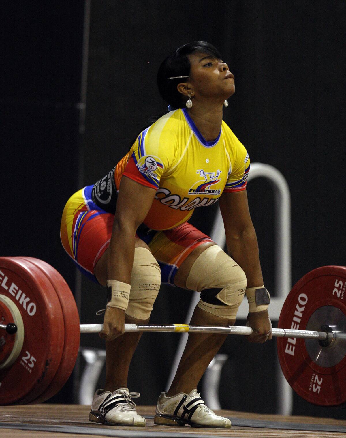 Leidy Solís pesista colombiana. COLPRENSA