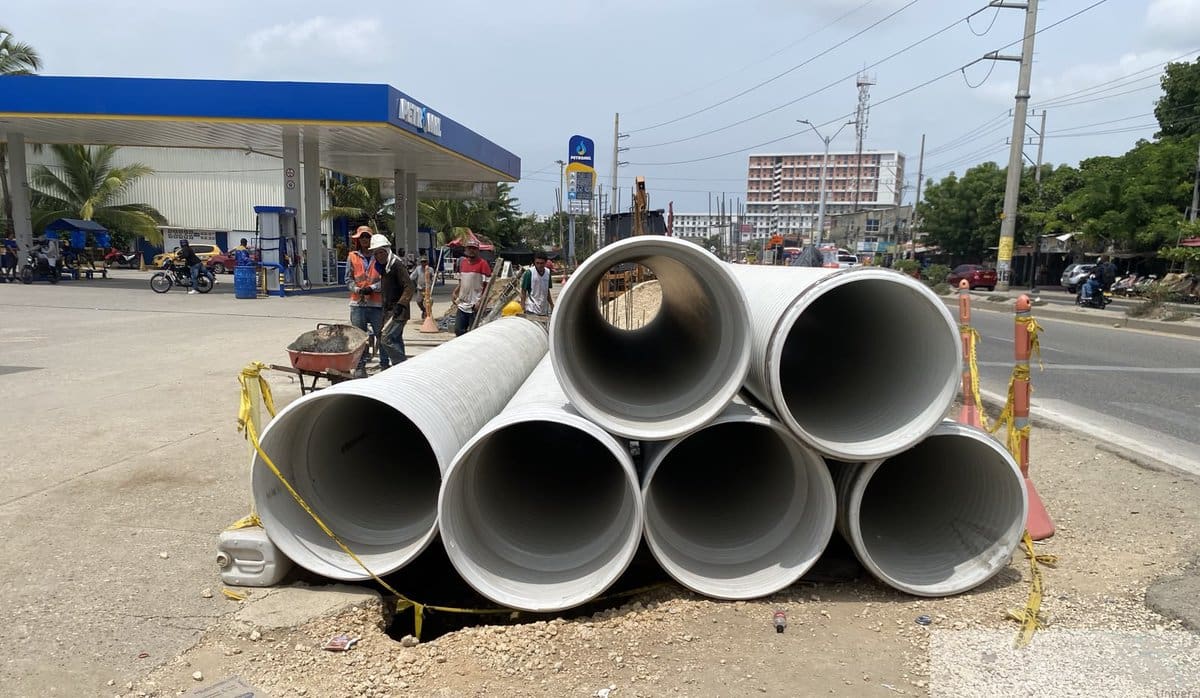 Son alrededor de 128 metros lineales de tuberías instalados. // Cortesía: Alcaldía de Cartagena.