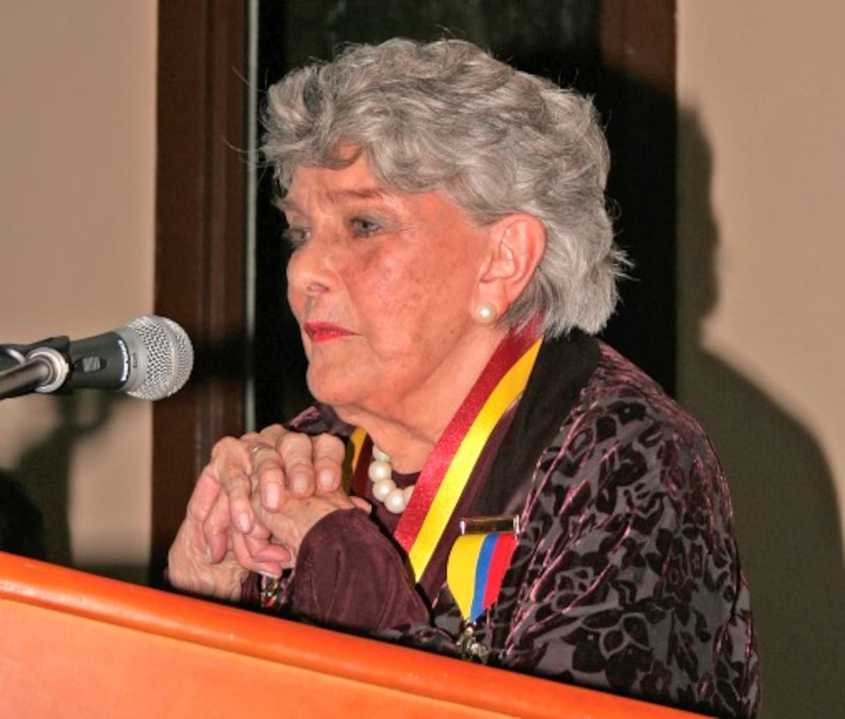 Gloria Valencia de Castaño, falleció ayer a la edad de 84 años de edad. COLPRENSA
