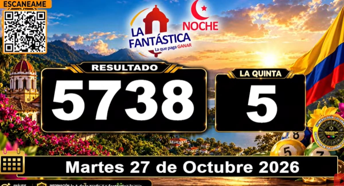 La Fantástica Noche del 27 de octubre de 2026. // Foto: captura de pantalla del canal de YouTube @NumerologíaColombia.